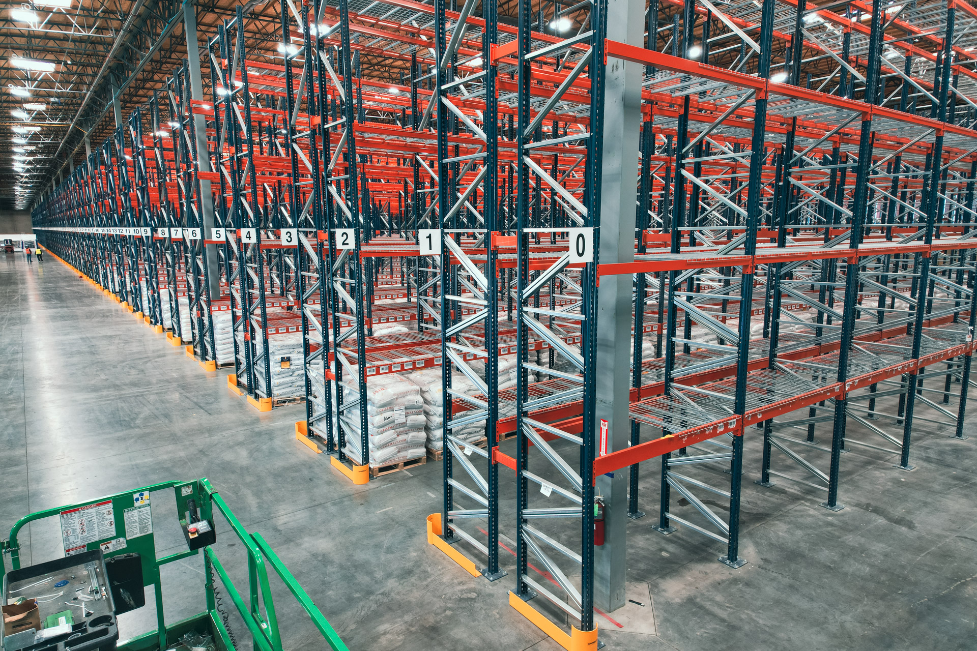 Warehouse pallet rack installation in Greater Nashville